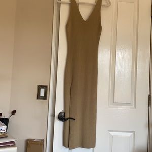 Knit Dress Midi with a Slit - Never Worn